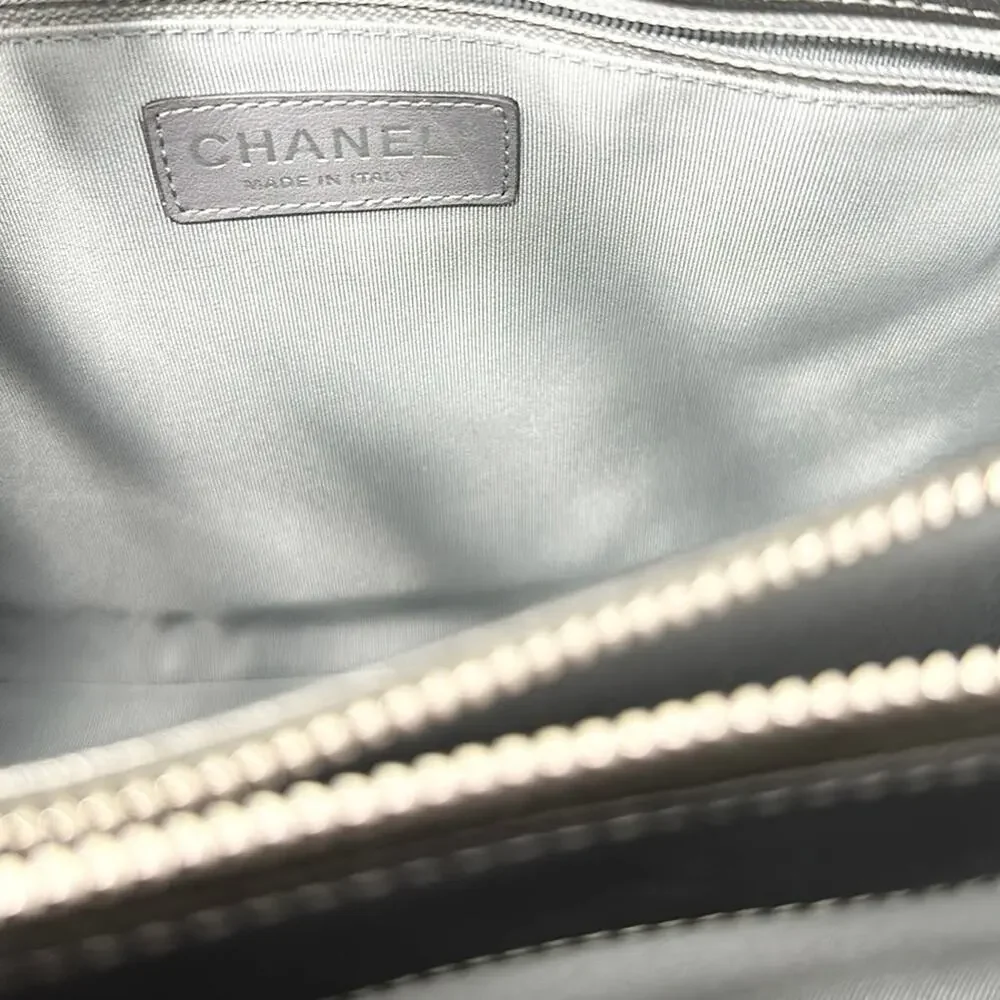 Chanel Mademoiselle Chevron Quilted Leather Shopping Tote Shoulder Bag
